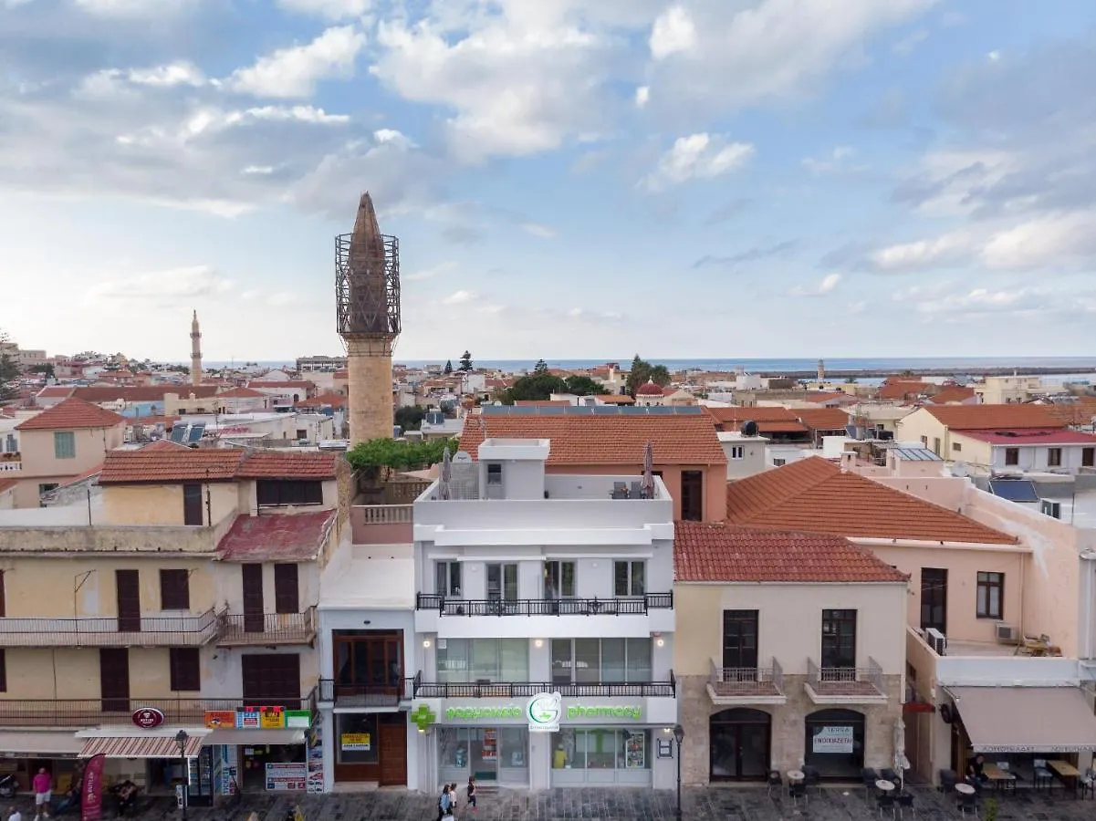 White & Gray Apartment Rethymno