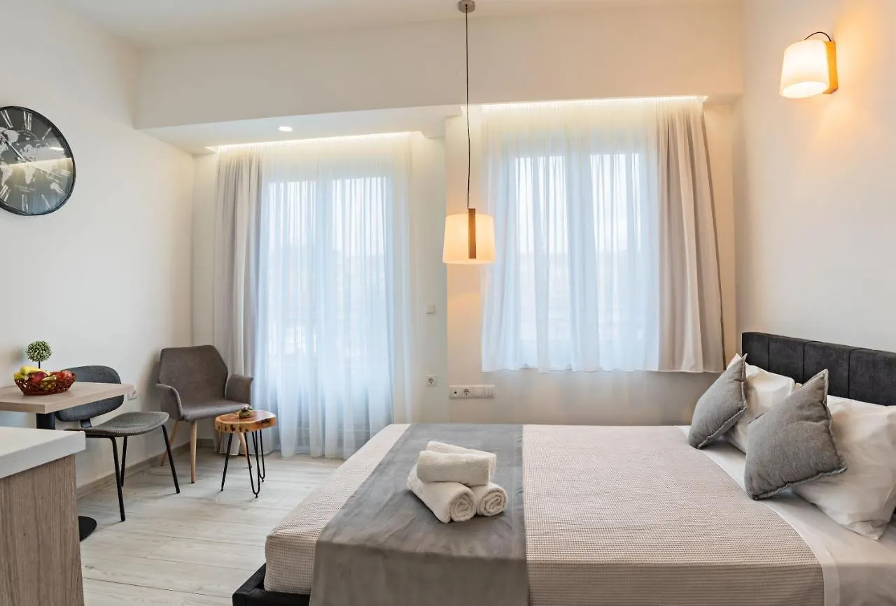 White & Gray Apartment Rethymno