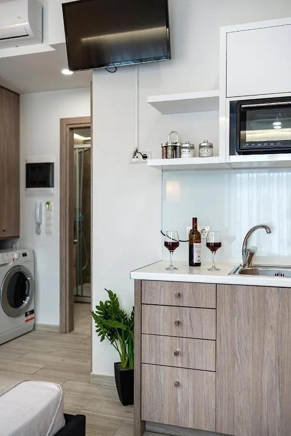 White & Gray Apartment Rethymno Grecia